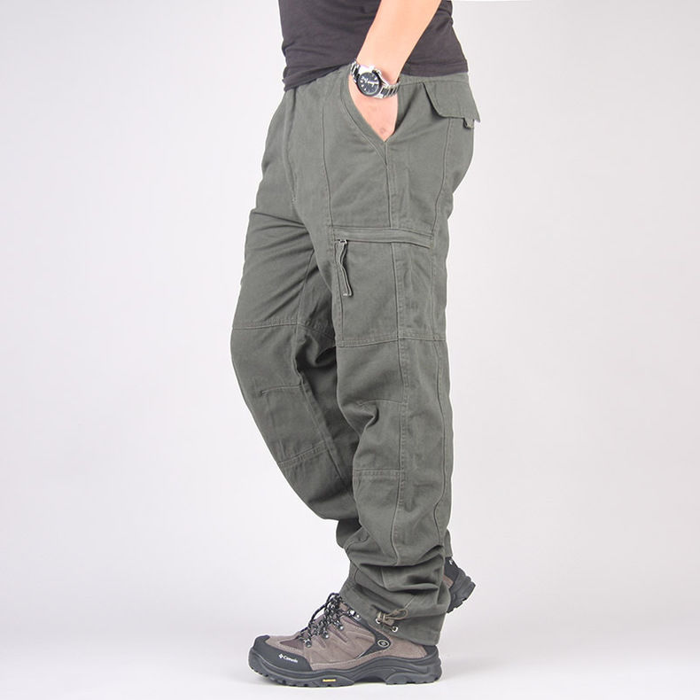 Pantalones de trabajo transfronterizos de AliExpress para hombres, pantalones sueltos rectos y multibolsillos para primavera y verano, deportes de talla grande para jóvenes de moda