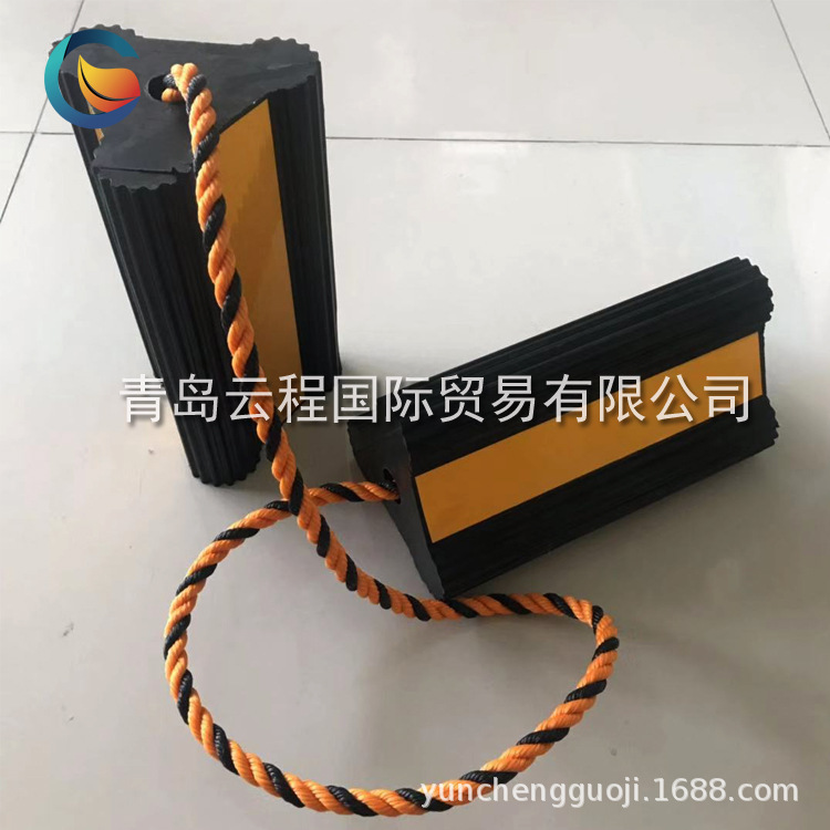 垫橡胶止轮块 三角大货车止滑器 汽车防撞块汽车止胎器防溜