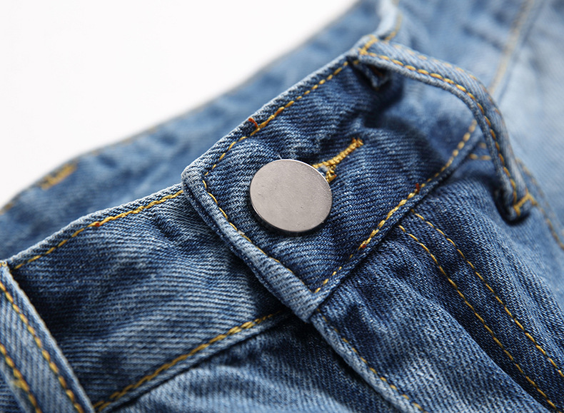 Men's new distressed jeans, fashionable and casual straight leg jeans_voghion.com