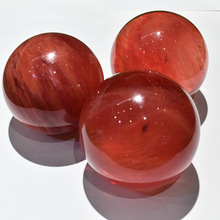 热销红水晶球 红水晶熔炼球居家 办公室摆件 天然水晶熔炼球
