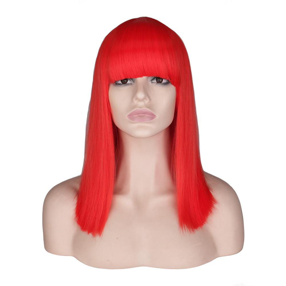 Fashion Short Wavy Head Shoulder-to-shoulder Hair Gradient Color Wig display picture 21
