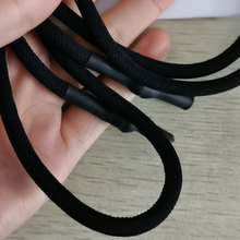 定制绳头 黑色热缩管加金属堵头特殊绳头抽绳腰绳帽绳