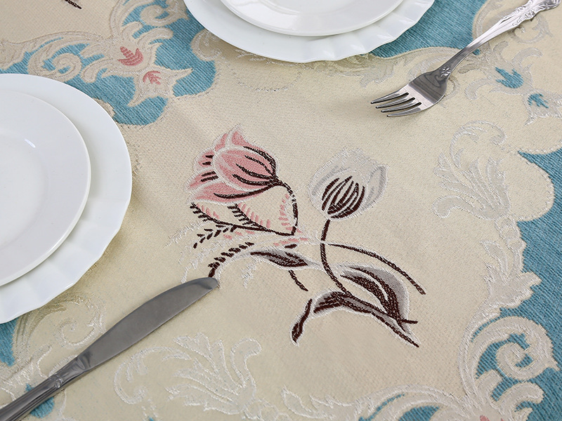 欧式郁金香蓝椅垫 (4)