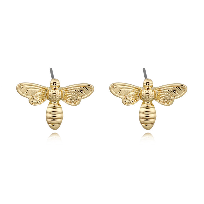 Lindos Aretes De Oro Y Plata De Abeja display picture 1