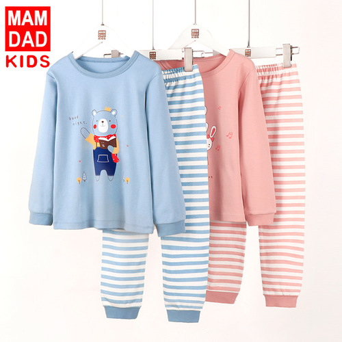 Children's underwear set, cotton cartoon, medium and large children's autumn clothes, long johns, baby underwear set, baby pajamas, drop shipping