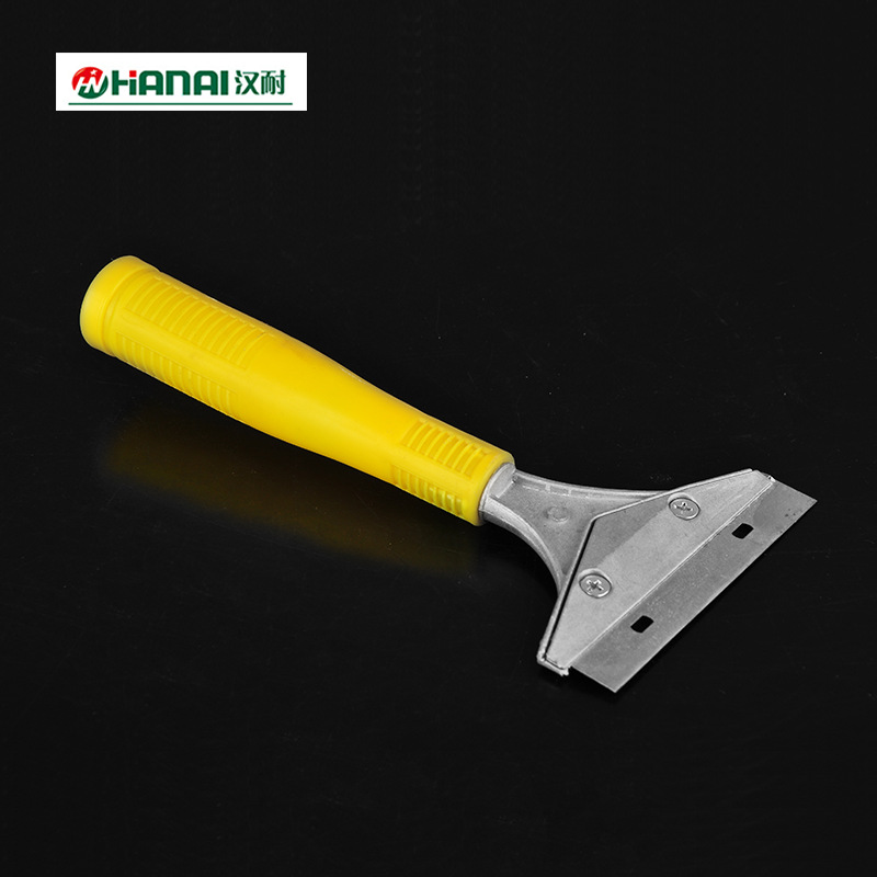 黄色塑料把清洁刀 白色铝头清洁铲刀