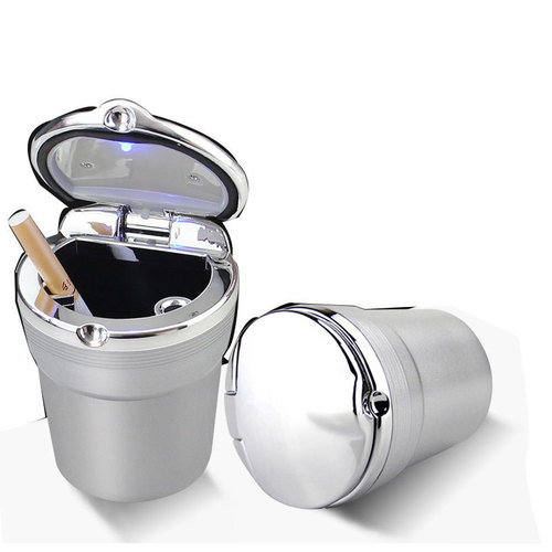 Multifunctional car ashtray with LED light and cover air outlet creative car ashtray with high temperature resistance