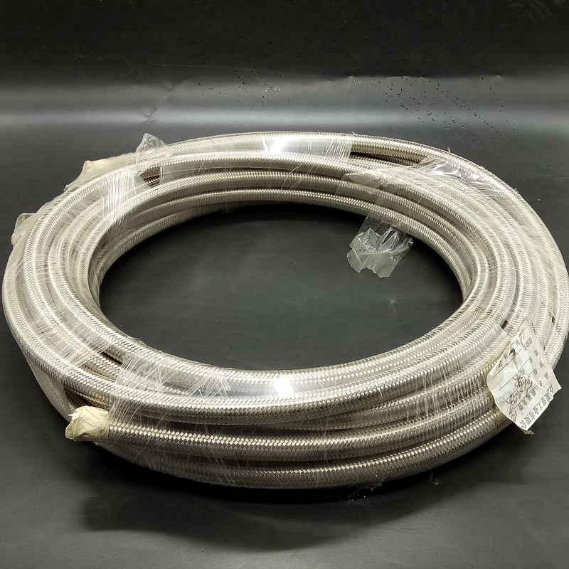 热销不锈钢304网编四氟扣压软管铁氟龙编织网软管 温模机专用管