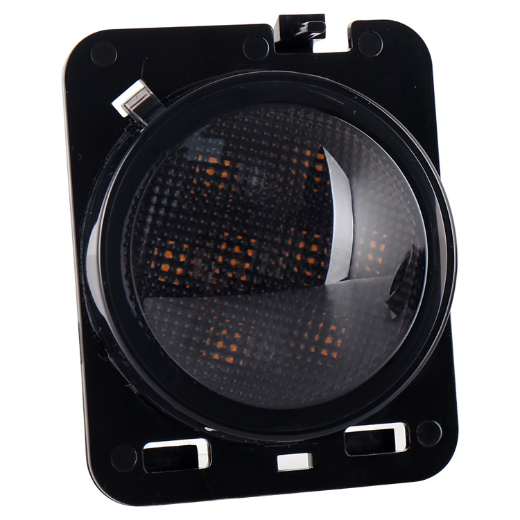 Factory Direct Sales Wrangler Wheel Eyebrow Lights Suitable for Jeep Led Modified Car Lights Yellow Light Side Lights Fog Lights Smoked Black
