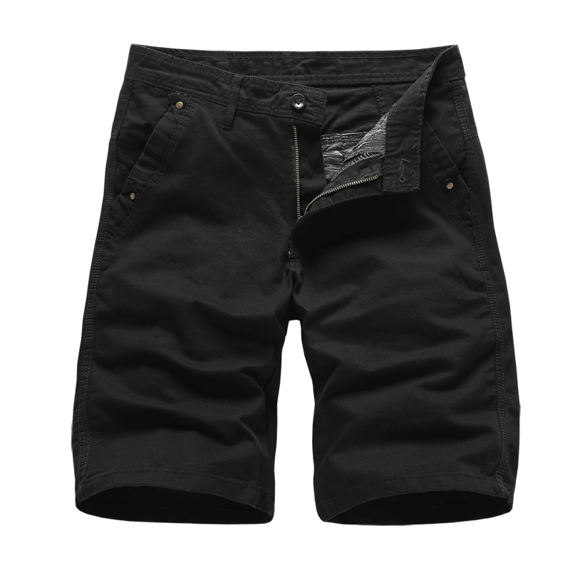 Calças de verão de cor sólida puro algodão capris calças casuais masculinas marca de moda shorts esportivos masculinos_voghion.com