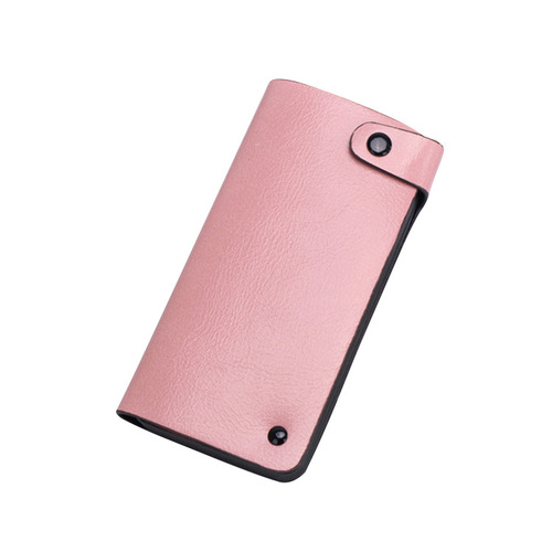 Long PU large capacity rotating multi-card slot business card ID card holder female card holder leather case