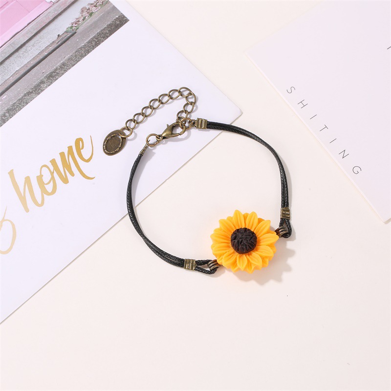 Bonita Pulsera De Aleación De Girasol Al Por Mayor display picture 4