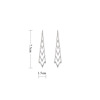 Earrings, copper zirconium, European style, micro incrustation, simple and elegant design, wholesale