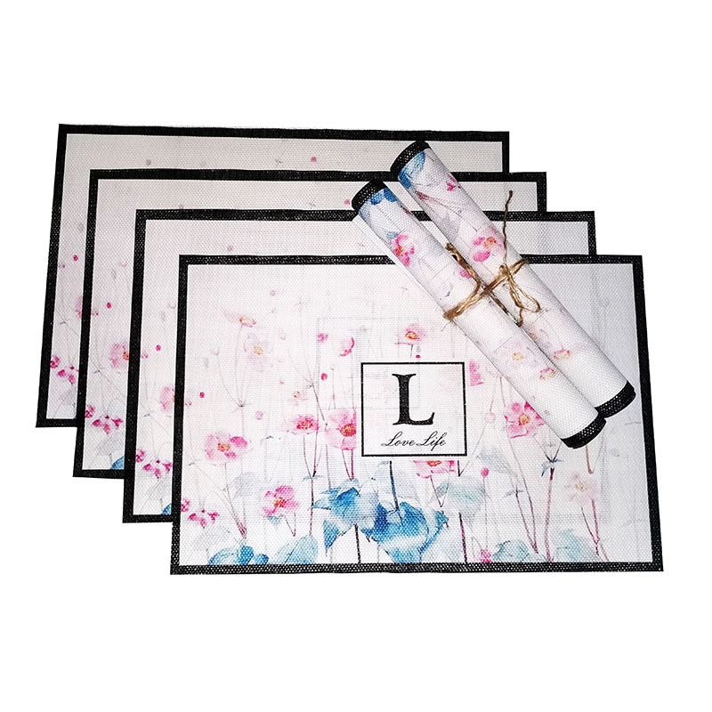 热带森林印花餐垫北欧树叶餐桌垫棉麻防水西餐餐垫厂家直销定制详情图8