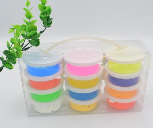 Children's Crystal Color Clay Ultra-Light Crystal Clay Plasticine Creative Clay 12 Colors Transparent Box