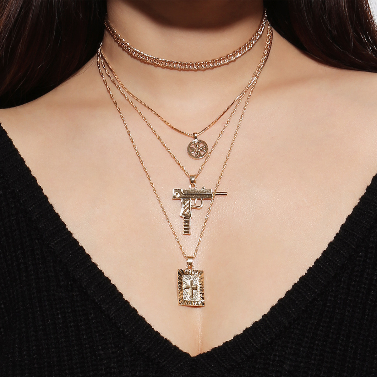 Layered Cross Necklace