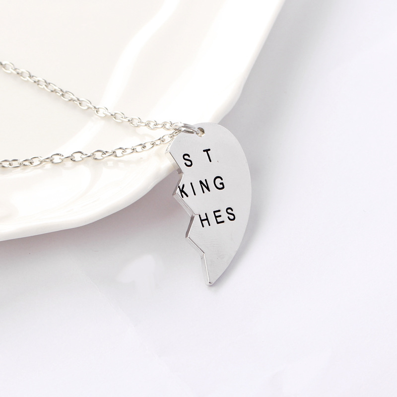 love drop oil alphabet necklace clavicle chain love splicing good friend necklace wholesale nihaojew