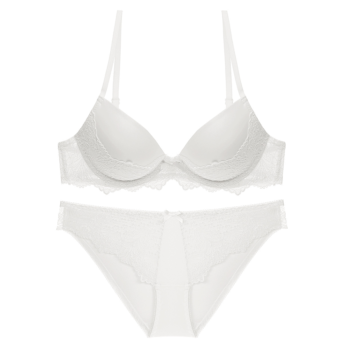 Ensemble de soutien-gorge en dentelle pour filles, sous-vêtements épais, Sexy, pour femmes, 1708_voghion.com