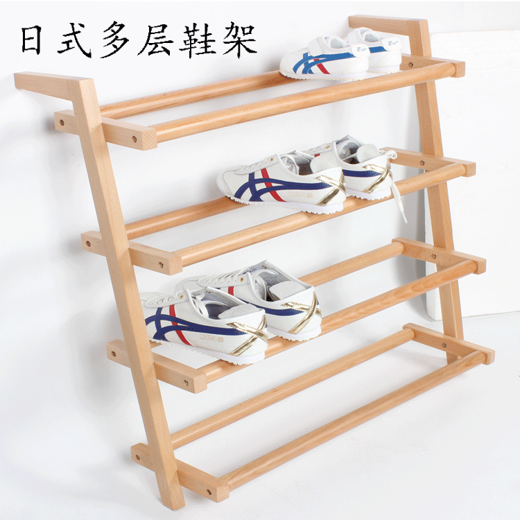 日式实木鞋架简约多层省空间门口创意收纳木质简易现代鞋架子批发-阿里巴巴