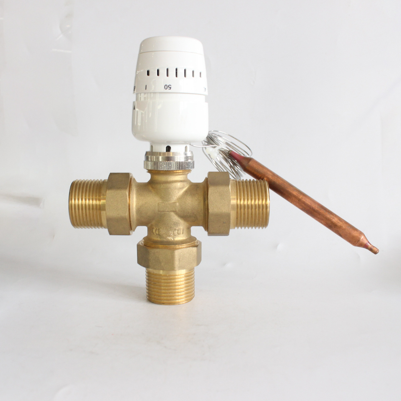 自动三通温控阀外丝活接外螺纹愠温阀 temperature control valve阿里巴巴