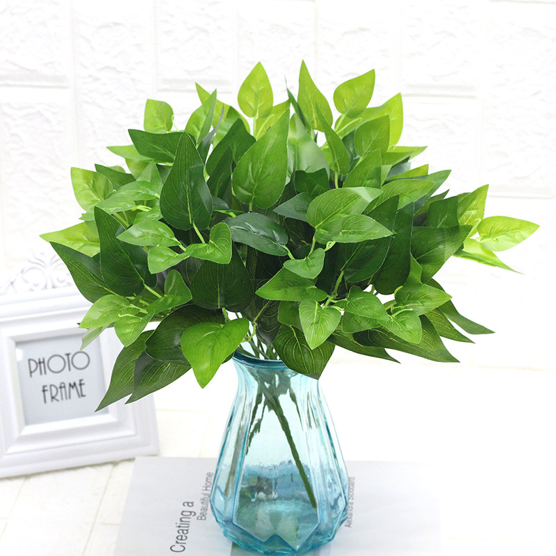 仿真綠植盆栽植物綠羅葉 塑料假花室內(nèi)綠化景觀植物配材