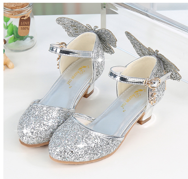Princess Sandals Baby High Heels Show Children's Spring/Summer Girls' Single Fashion Crystal Shoes_voghion.com