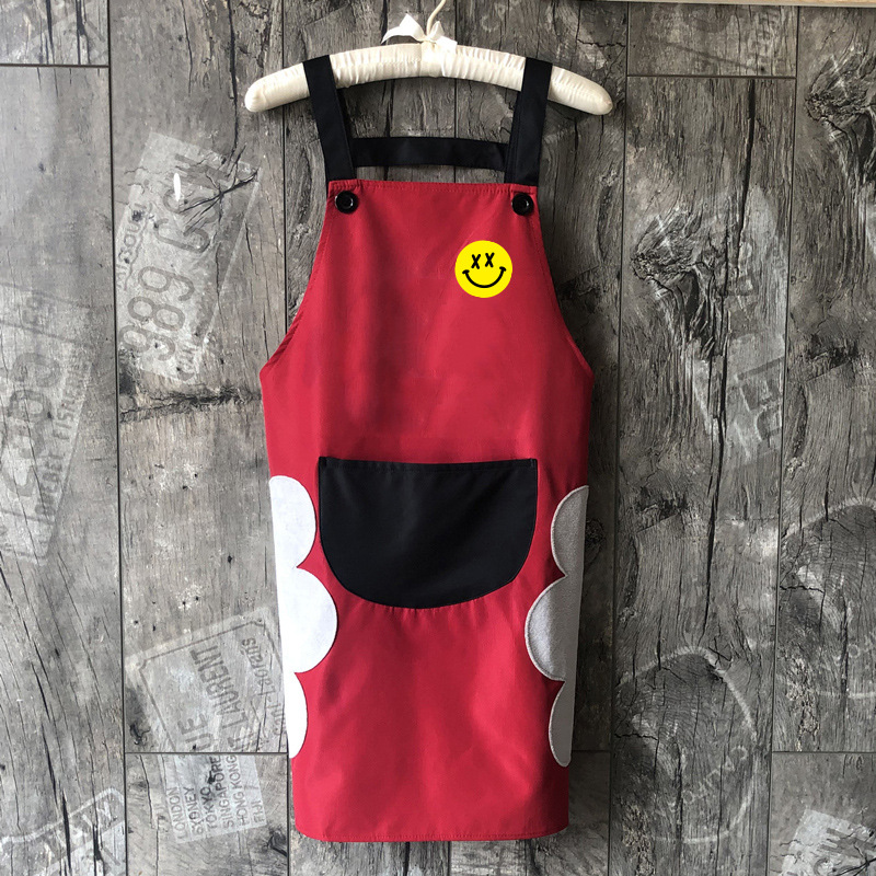 Delantal de mano borrable cocina de estilo coreano hogar lindo cocina creativa antiincrustante a prueba de aceite hombres y mujeres japoneses moda cintura