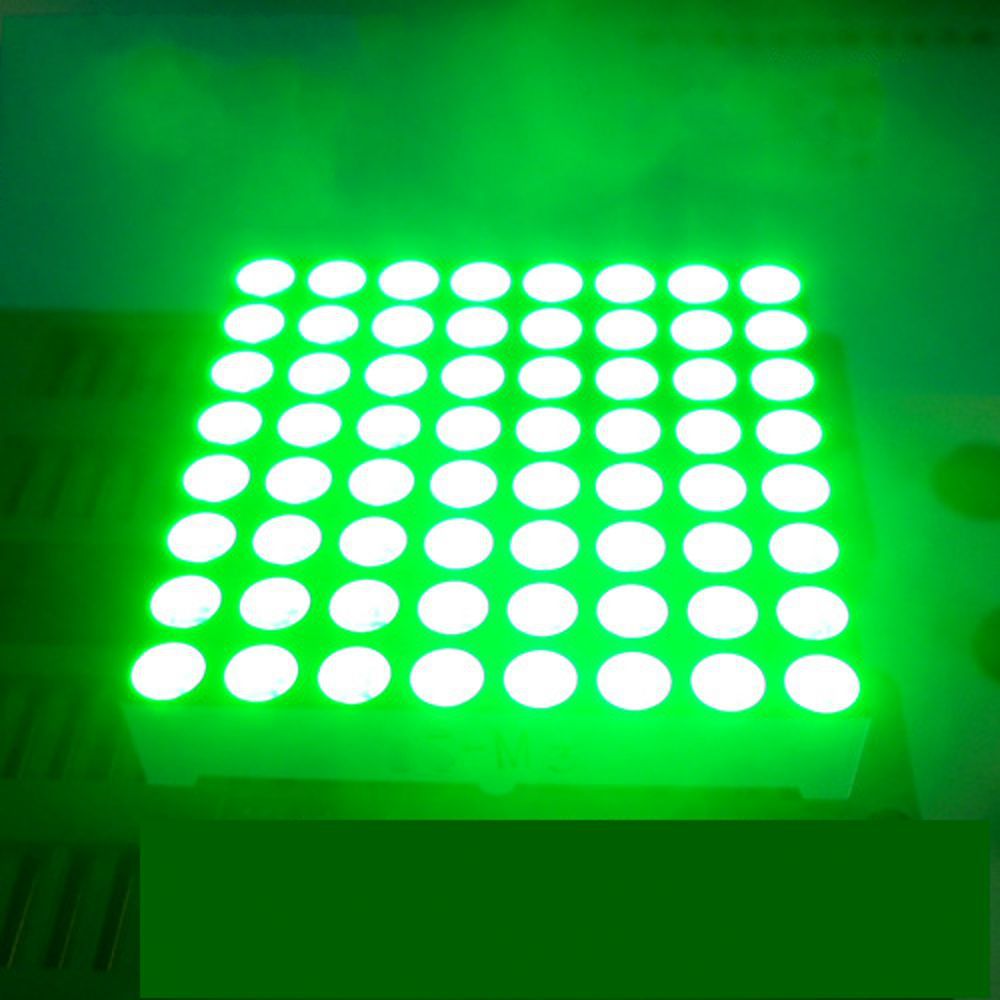 廠家包郵環保晶元芯片8x8翠綠光LED點陣顯示模塊共陽60x60x8.5