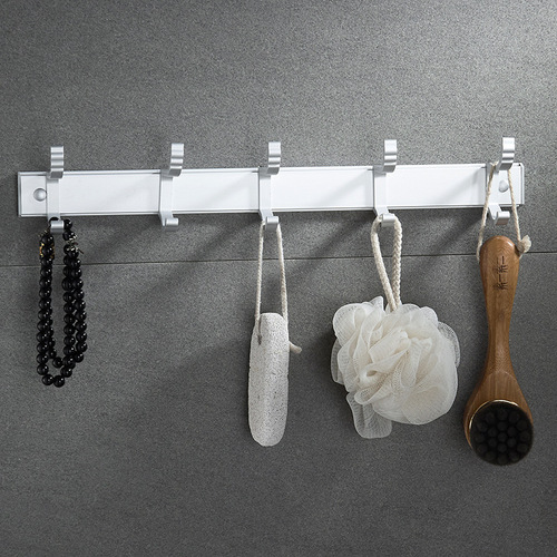 Factory Direct Supply No Drilling Hook Single Hook Black Hook Hanger Bathroom Kitchen Wall Hanging Clothes Hook