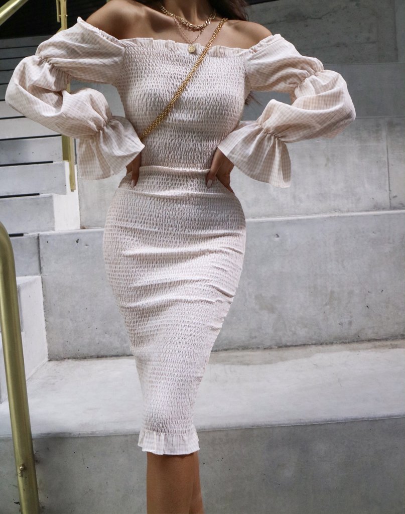 Light Pink Off-Shoulder Dress