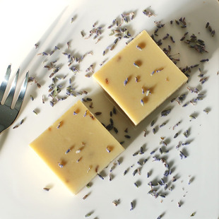 [Ready Stock] Lavender Goat Milk Pure Olive Brushed Cold Process Soap Handmade Soap Manufacturer Spot Wholesale/Acne