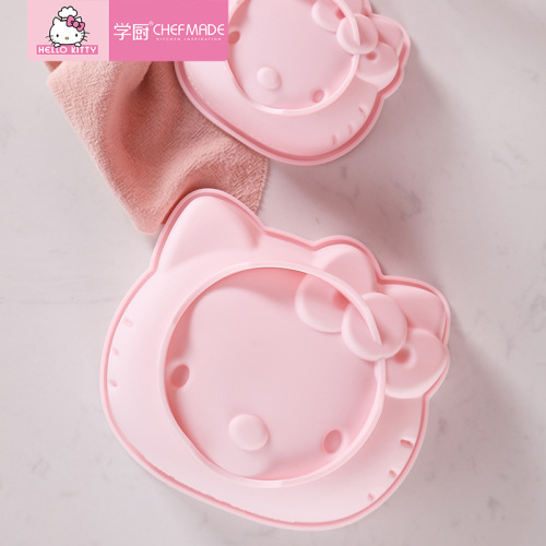 ChefMade Kitten Cat Cartoon Mousse Cake Mold, Silicone French Style - 4-inch & 6-inch Chiffon Baking Molds