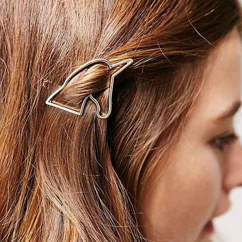 Korean Fashion Hair Accessories Wholesale Alloy Geometric Horse Hair Clip Wholesale display picture 3