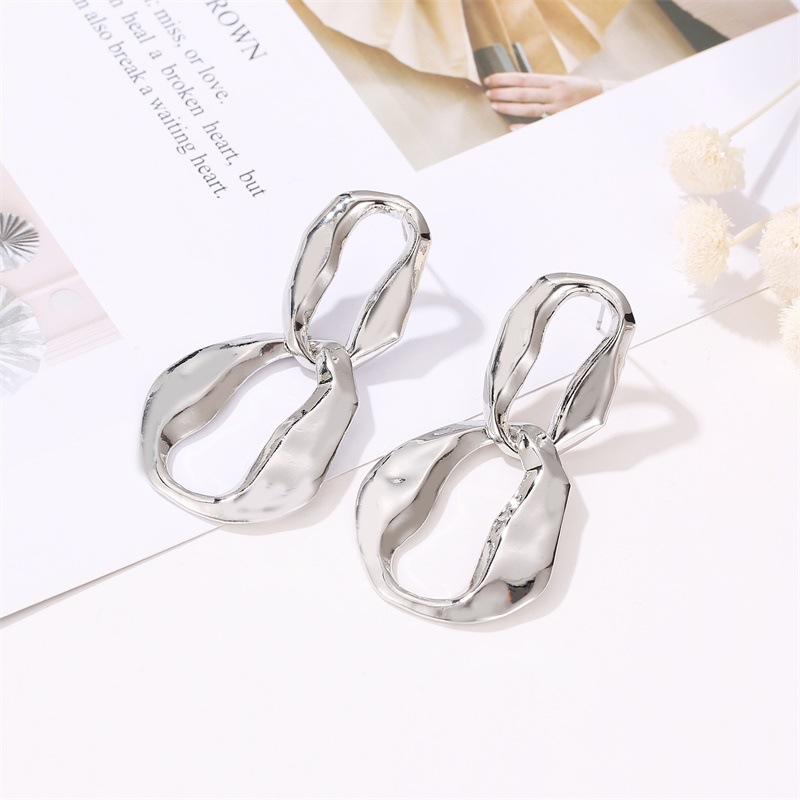 Fashion Earrings Irregular Geometric Earrings Twisted Environmentally Friendly Alloy Studs display picture 5