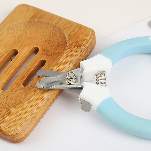 Pet nail scissors with file, dog and cat nail clippers, stainless steel nail clippers, pet care manicure equipment wholesale