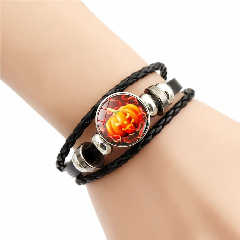 Bracciale con perline tema halloween gioiello in metallo_voghion.com