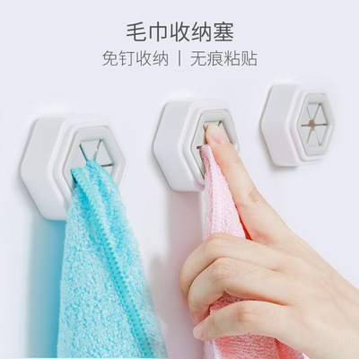 Manufactor Direct Selling 2 kitchen Shower Room originality Punch holes Strength Viscose Hooks towel Storage