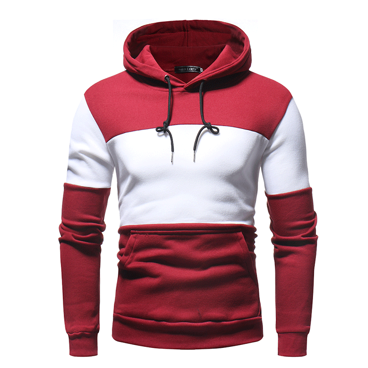 Men's Clothing Spring and Autumn New Men's Clothing Splicing Contrast Color Sweatshirt_maomaolike.com