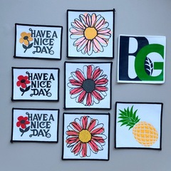 Fashion New Style Patch for Clothes Pants Jeans Down Jackets Decorative Hole DIY Glue Print Fabric Label