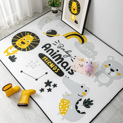 Bay Window Mat Avtomobil döşəmə paspasları - happy-baby-animals-70140cm
