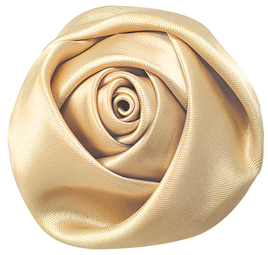 Cinta tejida a mano Rose Bud diámetro 6cm de ancho tridimensional Rosa flor accesorios DIY poliéster cinta flor brote