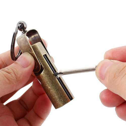 China 180 kerosene 10,000 times match lighter with keychain outdoor gift box manufacturer wholesale