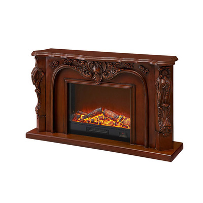 Embedded system Electric Fireplace Manufactor Direct selling European style classical solid wood fireplace Customizable high-grade Retro Deep color fireplace