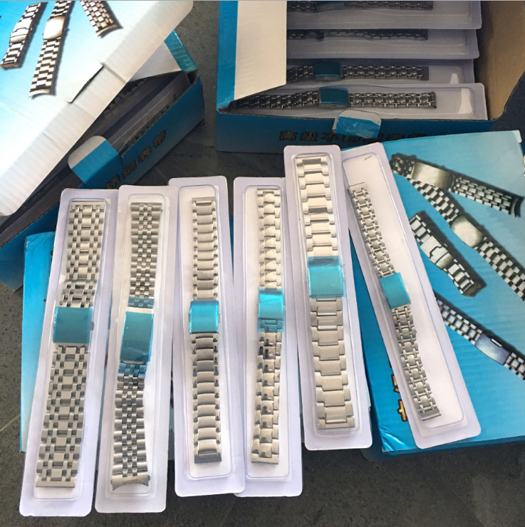 不锈钢实心表带 全钢表链 男式女式尺寸 实心钢带 随机尺寸