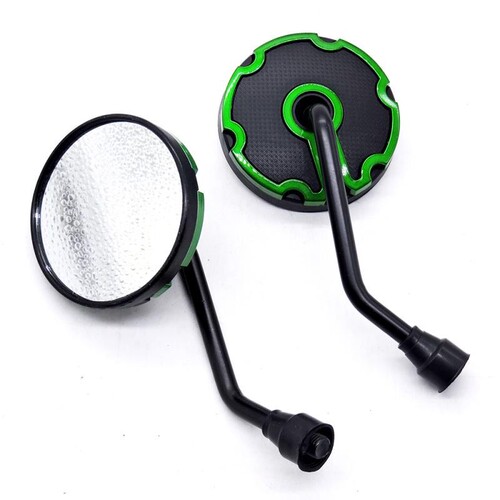 Motorcycle rearview mirror modified universal round mirror personalized electric vehicle scooter rear auxiliary mirror iron reflector