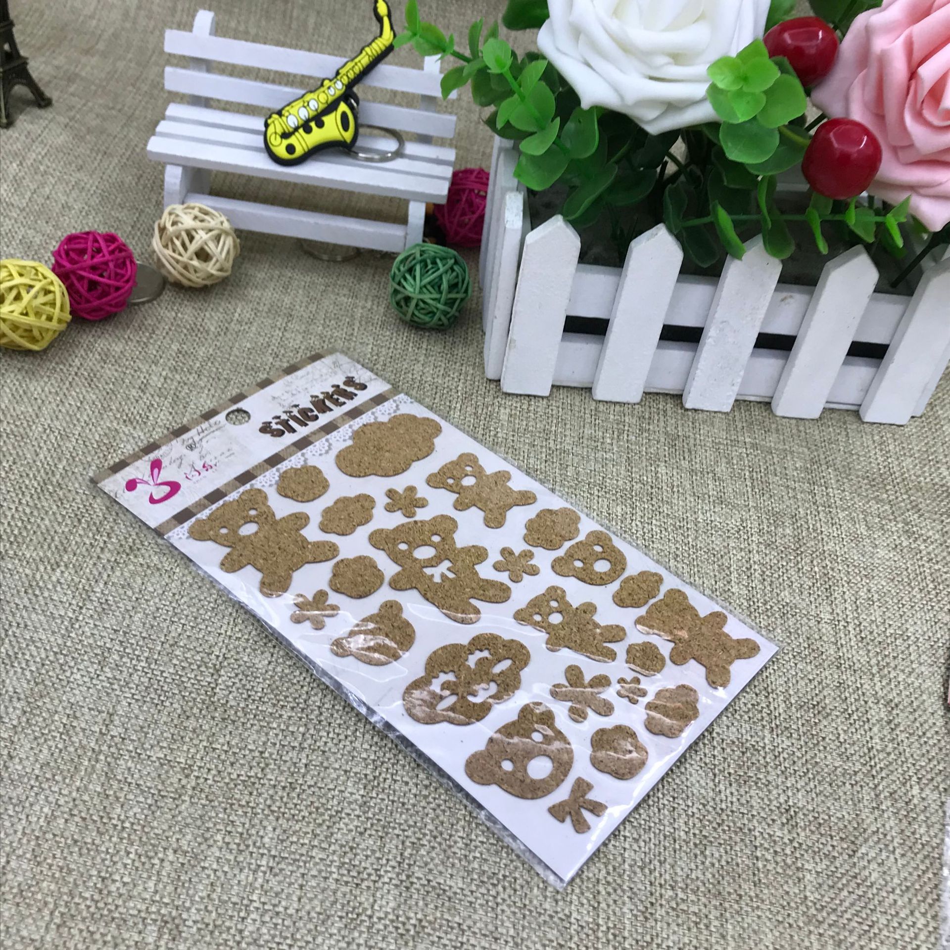 定制DlY软木星晨星星月亮贴纸装饰贴3D墙贴