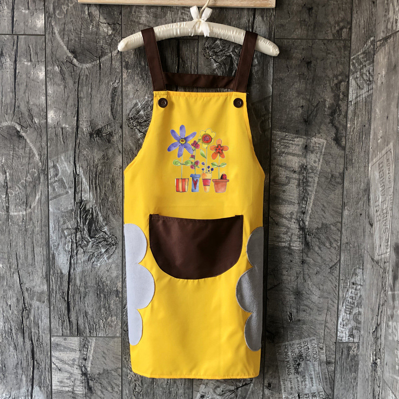 Estilo coreano delantal sin mangas Halter impermeable artista floral jardinería pet shop barista moda ropa de trabajo logotipo personalizado