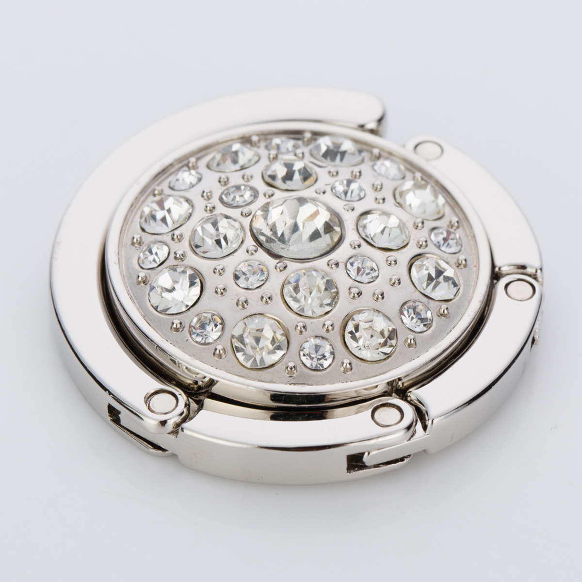 节日礼物 白色 粉色凸满钻圆形挂包钩 女士包包挂钩45g