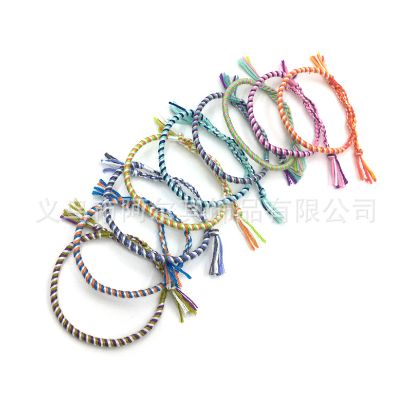 AliExpress 이베이 국경 간 공급 INS 스타일 뜨거운 판매 올 매치 수제 절묘한 대비 색상 무지개 팔찌