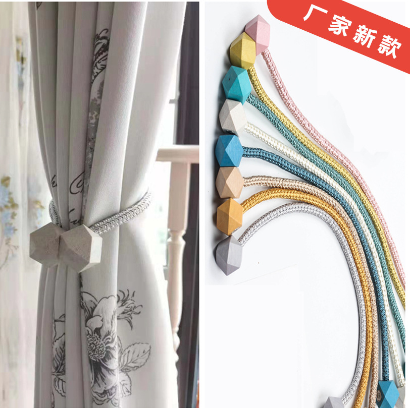 磁扣绑带新款现代简约挂球窗帘配件磁铁扣 厂家新款窗帘绑绳